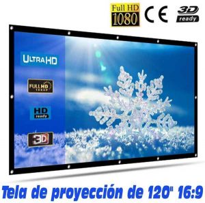 tela proyeccion 120 pulgadas luxscreen