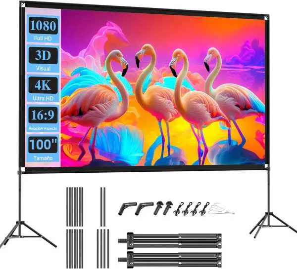 VISULAPEX Pantalla Proyector 100 Pulgadas